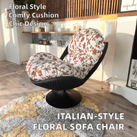 Canapé-chaise simple avec tissu floral Mobilier de loisir moderne de style italien pour le salon et la maison pour les hôtels et les appartements