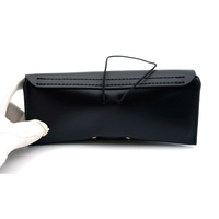 Finione Impression Logo Lunettes Impression en relief Logo Boîte à lunettes Boîte à papier pliante magnétique en cuir PU