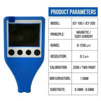 Testeur numérique portable d'épaisseur de revêtement et de dureté Micro Vickers JCT-100, garantie 1 an, basse tension <100V, léger 1kg