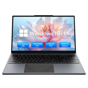 Vente en gros d'usine, ordinateur portable professionnel 15,6 pouces avec SSD personnalisé en option N5095 N100, ordinateur portable neuf pour le bureau - Product Image 1