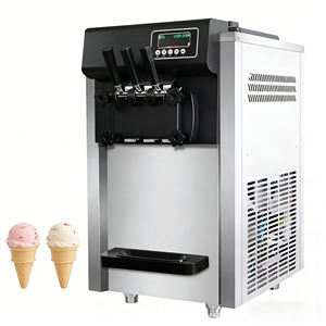 Máquina de helado suave de acero inoxidable con tres asas para mostrador, ideal para tiendas de conveniencia y cafeterías, uso comercial internacional. - Product Image 4