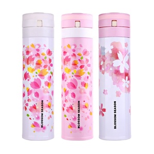Factory Price Customized Sakura Double Wall Stainless Steel Water <b>Flask</b> Bottle Couple Bottle - Product Image 1