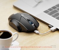 Souris sans fil BT à trois modes, rechargeable, silencieuse, pour le bureau, les jeux, les téléphones mobiles et les ordinateurs