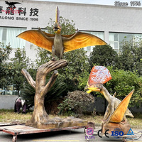 Modèle de dinosaure animatronique grandeur nature, statue de dinosaure réaliste en caoutchouc de silicone pour la décoration de parcs et de jardins