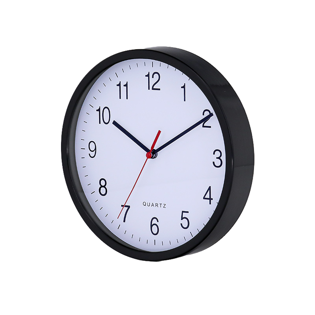 New 10-Inch Silent Quartz Wall Clock with Large Display Plastic Single Face Needle for Living Room Motivity Type
