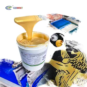 Cowint Gloden Paste And Silver Paste Solvent Water Based Screen Printing Plastisol Ink For Cotton