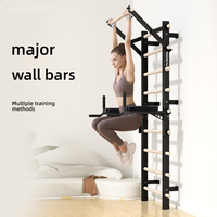 Reformer de Pilates de Acero con Estructura de Madera para Interiores, Multifunción, Uso Doméstico, Ejercicio, Estiramiento, Prensa de Piernas, Entrenamiento de Equilibrio y Tronco