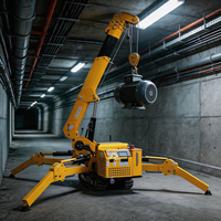 Guindaste Aranha RST L-708 de 12 Toneladas, Diesel, Telescópico, de Esteira, com Rotação Completa para Projetos Industriais no Sudeste Asiático