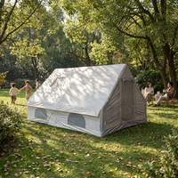 Tente Gonflable Quatre Saisons Montage Rapide Imperméable 210T Ripstop 12m² Portable pour Famille Pique-nique Camping Randonnée en Plein Air