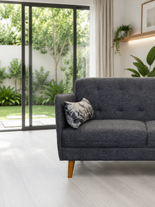 Cozy Yuki Modern Two-Seater Lounge Couch with Custom Premium Fabric and Elegant Upholstery for Living Room - Product Image 3