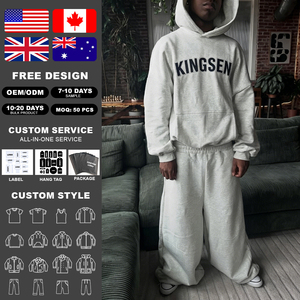 Sweat-shirt à capuche ample en molleton de coton épais, coupe carrée, pour tenue décontractée streetwear, vente en gros OEM ODM - Product Image 2