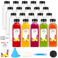 공장도 가격 60~500ml 투명 원형 사각 PET 생수병 재활용 플라스틱 음료 주스 병