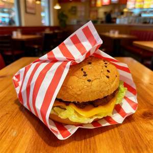 Custom Hamburger Greaseproof <b>Paper</b> Sandwich <b>Wrapping</b> Laminated <b>Paper</b> Chicken Wrap Table Mat Wax <b>Paper</b> - Product Image 4