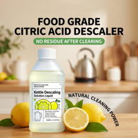 Détartrant alimentaire à l'acide citrique 250 ml – Solution liquide détartrante pour bouilloire, éliminateur de calcaire parfum citron, nettoyage naturel