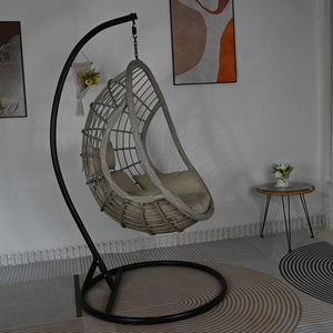 Patio al aire libre interior Muebles de Jardín <span class=keywords><strong>hamaca</strong></span> mimbre ratán salón huevo columpios Kursi balcón silla colgante con asas sillón - Product Image 3