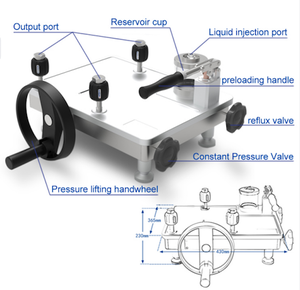 ปั๊มสอบเทียบแรงดันสูงแบบพกพา 70-100MPa เครื่องสอบเทียบแรงดันน้ำไฮดรอลิกสำหรับอุปกรณ์ ความแม่นยำ 0.1kPa รุ่น HSIN611 C - Product Image 2