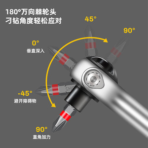 40 In 1 Ratchet <b>Screwdriver</b> Set With Phillips Flathead Bits For Household Repair And Diy Projects - Product Image 3