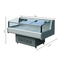 Réfrigérateur de présentation pour commande de fondue, restaurant Malatang, vitrine de présentation fraîche, refroidisseur