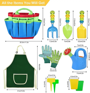 Tùy Chỉnh <span class=keywords><strong>6Pcs</strong></span> Trẻ Em Công Cụ Làm Vườn Kit <span class=keywords><strong>Set</strong></span> Với Vườn Tote Túi Tay Tưới Nước Có Thể Xẻng Cào Ngã Ba Tất Cả Trong Một Bộ - Product Image 6