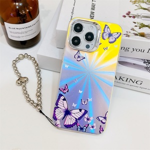 เคสโทรศัพท์ลายผีเสื้อเลเซอร์สำหรับ iPhone 16 15 14 13เคสกันกระแทกสีสำหรับ iPhone 13 14 15Pro ฝาครอบ PC แบบแข็ง - Product Image 6