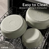 Poêle à frire profonde de conception moderne, saine, non toxique, antiadhésive, avec couvercle en verre, fond en acier inoxydable, capacité de 3 à 5 L, compatible avec tous les types de cuisinières