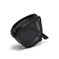 Lunettes de soleil TR nouvelle génération pour hommes, femmes et enfants, polarisées, pliables, UV400, verres optiques rectangulaires, PC vert, haute qualité TR90