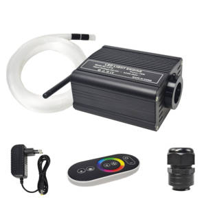 Moteur d'éclairage LED RGBW – Illuminateur à fibre optique avec application Wi-Fi/Bluetooth, intensité réglable et synchronisation musicale pour la maison, la piscine et les plafonds étoilés - Product Image 1