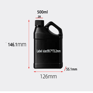 Lege HDPE 500ml dikke vierkante vaten voor vloeibare dranken, chemische verpakkingen, <span class=keywords><strong>plastic</strong></span> flessen en <span class=keywords><strong>plastic</strong></span> blikken - Product Image 2