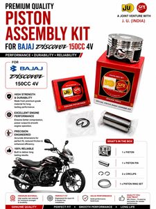 ชุดประกอบลูกสูบสำหรับ Bajaj Discover 150cc (4V) เส้นผ่านศูนย์กลาง 56.00 มม. แหวน OEM เคลือบโมลิ 56.00 มม. ชุดประกอบลูกสูบเคลือบโมลิแบบพรีเมียม - Product Image 5