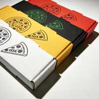 Boîte à pizza en carton ondulé blanc personnalisée de 18 pouces avec impression haute définition pour l'emballage de livraison de pizzas de marque