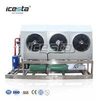 Machine à glace automatique de flocon d'eau salée d'eau de mer d'acier inoxydable de longue durée de vie d'ICESTA 10 tonnes