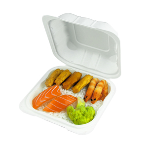 Thực Phẩm Nhanh Dùng Một Lần Gà Rán Hamburger Khoai Tây Chiên Khoáng Chất Đầy Bản Lề Nắp Xốp Thay Thế Hộp Đóng Gói - Product Image 3