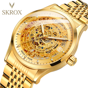 SKROX Montre pour homme Montres mécaniques automatiques lumineuses squelette Montre-bracelet - Product Image 3