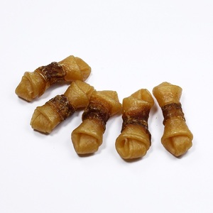 Friandises pour chiens en forme d'os enveloppées de beurre de cacahuète riche en protéines, best-seller OEM, nourriture sèche pour animaux de compagnie, nettoyage des dents, santé digestive, 6CT - Product Image 3