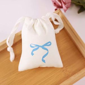 Wholesale Customization Cream Organic Cotton <b>Drawstring</b> Bag Eco-Friendly Cotton Canvas <b>Pouch</b> - Product Image 4