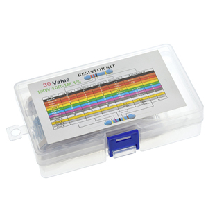 TZT-Paquete de resistencias de película metálica, Kit surtido de 1K, 10K, 600 K, 220ohm, 1M, 1% unids/set, 30 tipos, 1/4W, 100 unids/set - Product Image 4