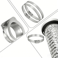 Kit de raccordement magnétique pour sécheuse avec tuyau flexible en aluminium de 1 m, connexion de conduit de sécheuse à déconnexion rapide et étanchéité hermétique de 4 pouces