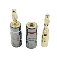 Connecteur plaqué or de type banane de 4 mm pour câbles de haut-parleurs jack audio