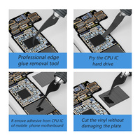 Juego de Cuchillas Multifuncionales MaAnt para Remover Pegamento, Cuchilla para Despegar Chips de Placa Base, CPU, IC, con Dureza y Flexibilidad para Desgarrar y Separar Componentes