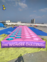 Course d'obstacles gonflable avec pneus Challenge