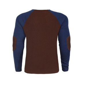 Wholesale Men's 100% Cotton Slim Fit Neck Long-Sleeved Raglan Sleeve T-<b>Shirt</b> Quick Dry Breathable <b>Waffle</b> Texture Customizable - Product Image 2