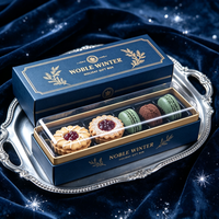 Boîte en carton transparente personnalisée avec logo pour l'emballage et la présentation de gâteaux, biscuits et pâtisseries – Vente en gros
