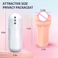 Masturbateur électrique masculin intelligent à commande vocale, étanche, entièrement automatique, vibrant, chauffant, avec godet, jouet sexuel pour adulte