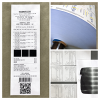 Kertas Thermal POS Bebas BPA Kecepatan Tinggi 80x80mm 57x38mm untuk Printer Struk Kasir