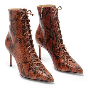 Sexy Scarpe A Punta Lace Up <span class=keywords><strong>Tacco</strong></span> <span class=keywords><strong>Alto</strong></span> Serpente di Stampa Della Caviglia <span class=keywords><strong>Stivali</strong></span> Per Le Donne - Product Image 5