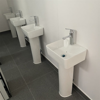Bloc de toilettes portables préfabriquées en conteneur de 40 pieds pour chantier de construction |   4+4 WC et 8 lavabos |   Toilettes publiques clés en main conformes aux normes européennes