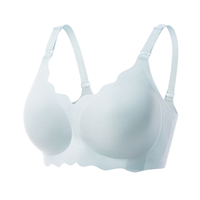 Soutien-gorge sans couture grande taille pour femmes adultes soutien-gorge sous-vêtement respirant côté ondulé soutien doux soutien sans armatures soutien-gorge push up