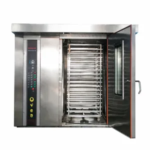French Bread Cake 32 Trays Diesel Gas Rotary Oven For Sale