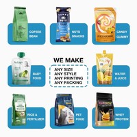 Sachets en plastique PET résistants à la chaleur de 1g à 28g avec fermeture éclair, étanches à l'humidité, design holographique découpé, emballage en sachet stand-up