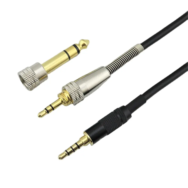 All-Metal DC3.5 to DC6.35TRS Audio Cable Adapter 3.5mm Aux Cable for Speaker Car Microphone HDTV